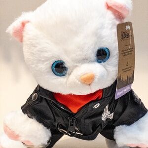 Opal the White Kitty (Eco) IN Easy Rider Biker Outfit (LIMITED EDITION)